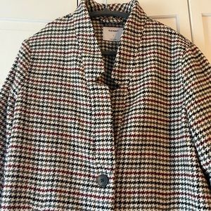 Modern houndstooth coat